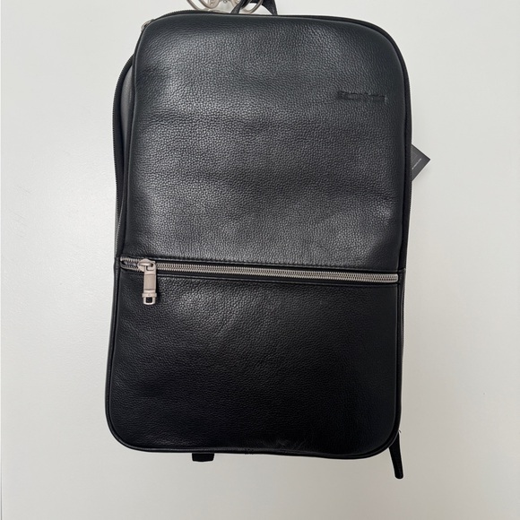 NWT Samsonite classic leather slim backpack - black - Picture 2 of 11